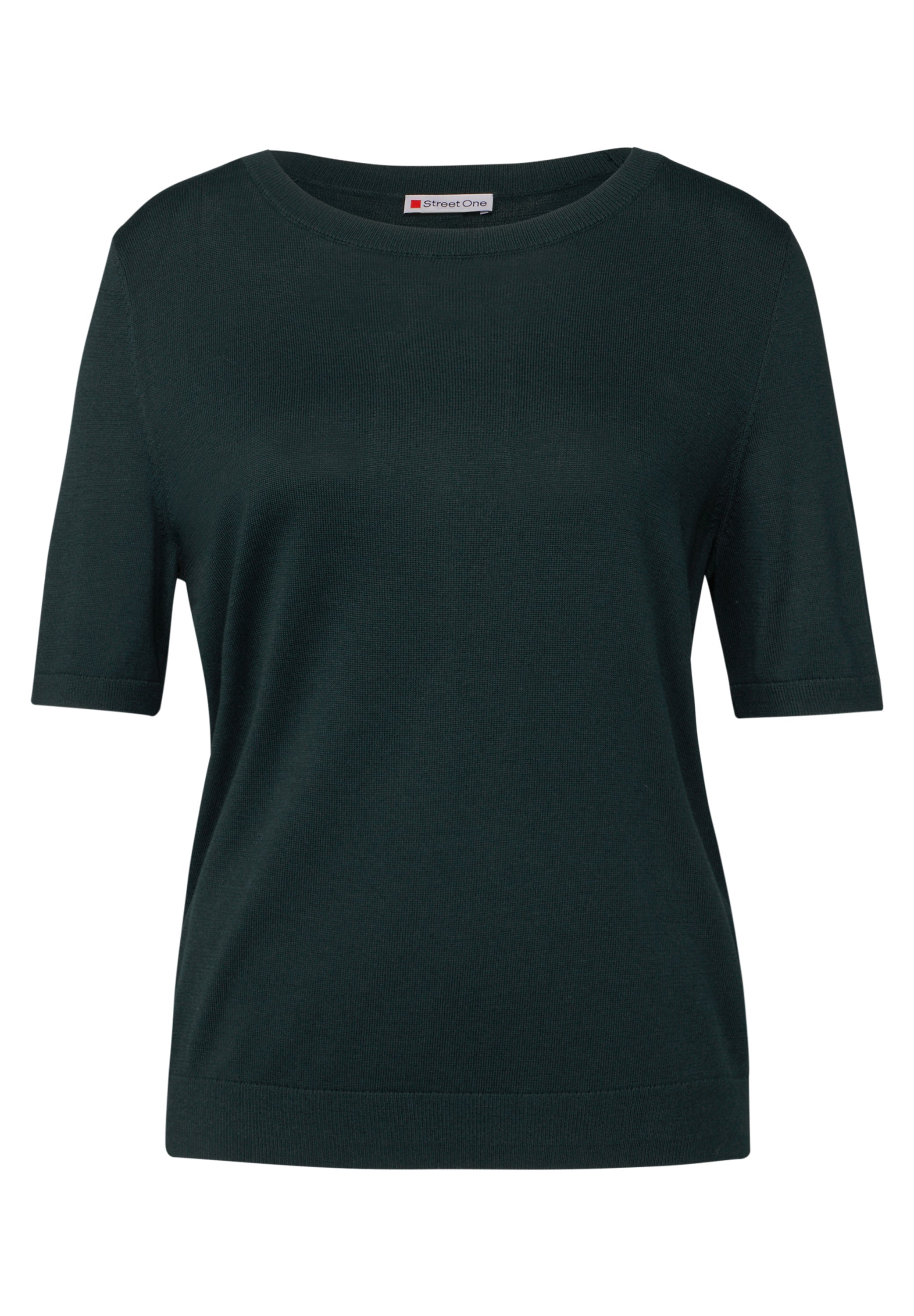 Street One Sweater Korte Mouw Groen - OAK Fashion Noordwolde