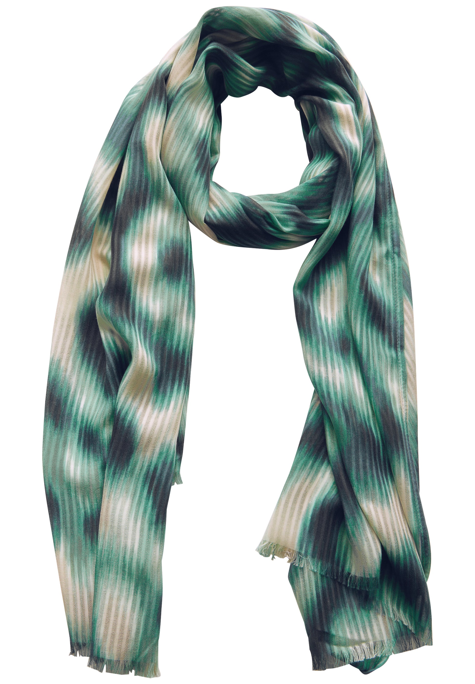 Street One Sjaal Stripe Groen - OAK Fashion Noordwolde