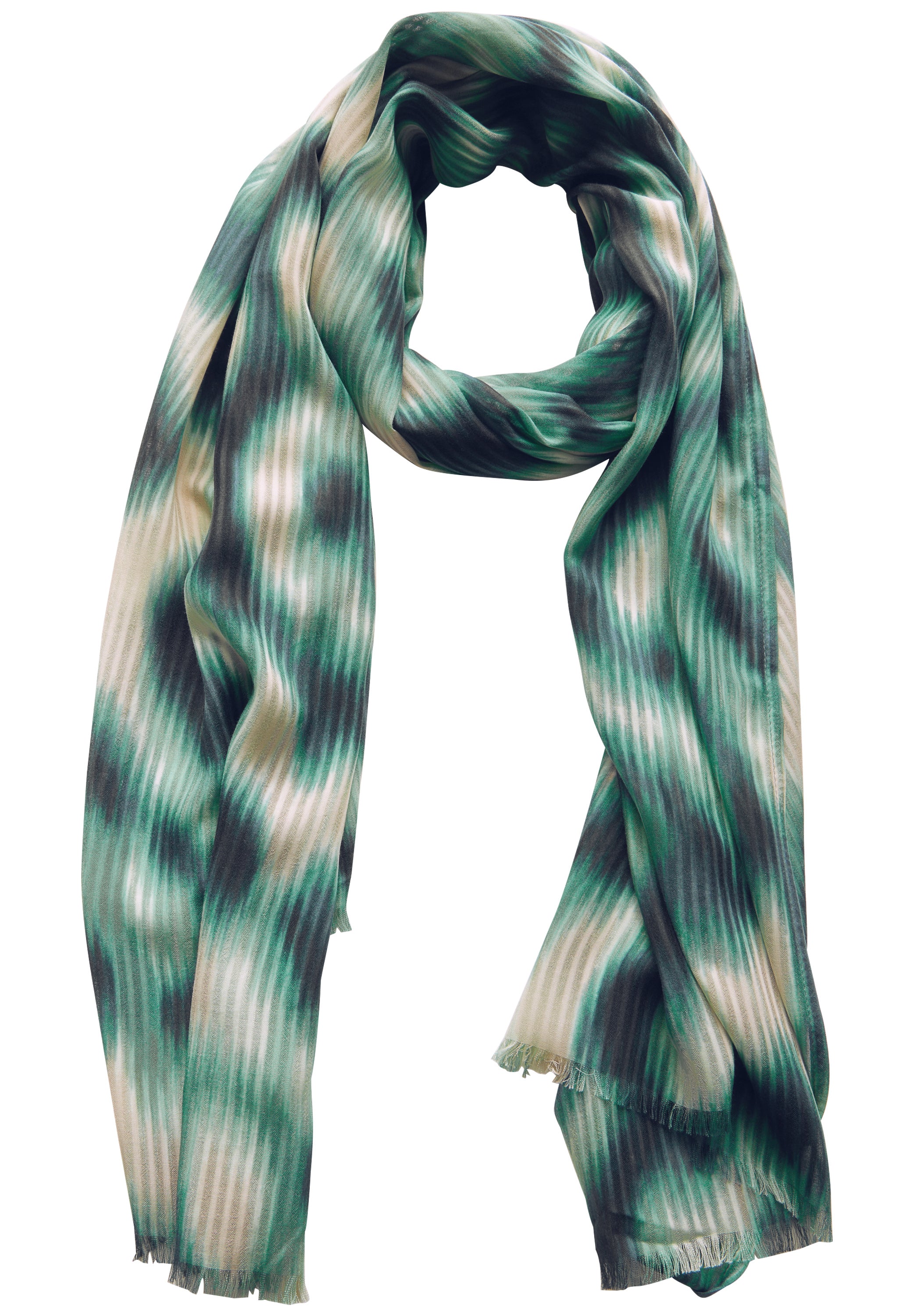 Street One Sjaal Stripe Groen - OAK Fashion Noordwolde