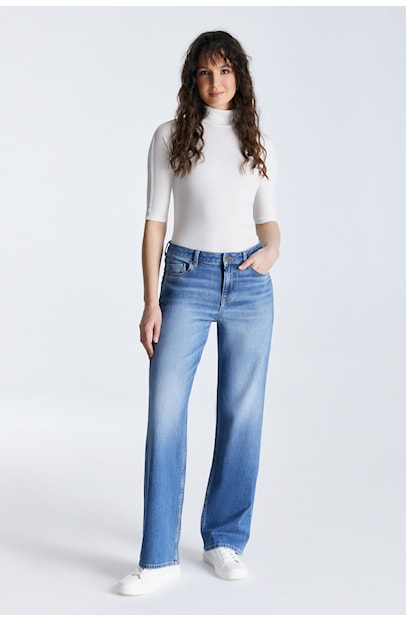 COJ Jeans Jeans Nova Wide Denim - Medium Blue - OAK Fashion Noordwolde