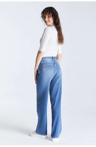 COJ Jeans Jeans Nova Wide Denim - Medium Blue - OAK Fashion Noordwolde