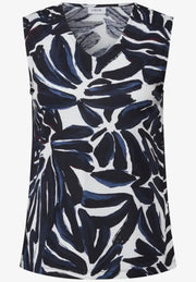 Cecil Top Mouwloos Blauw - OAK Fashion Noordwolde