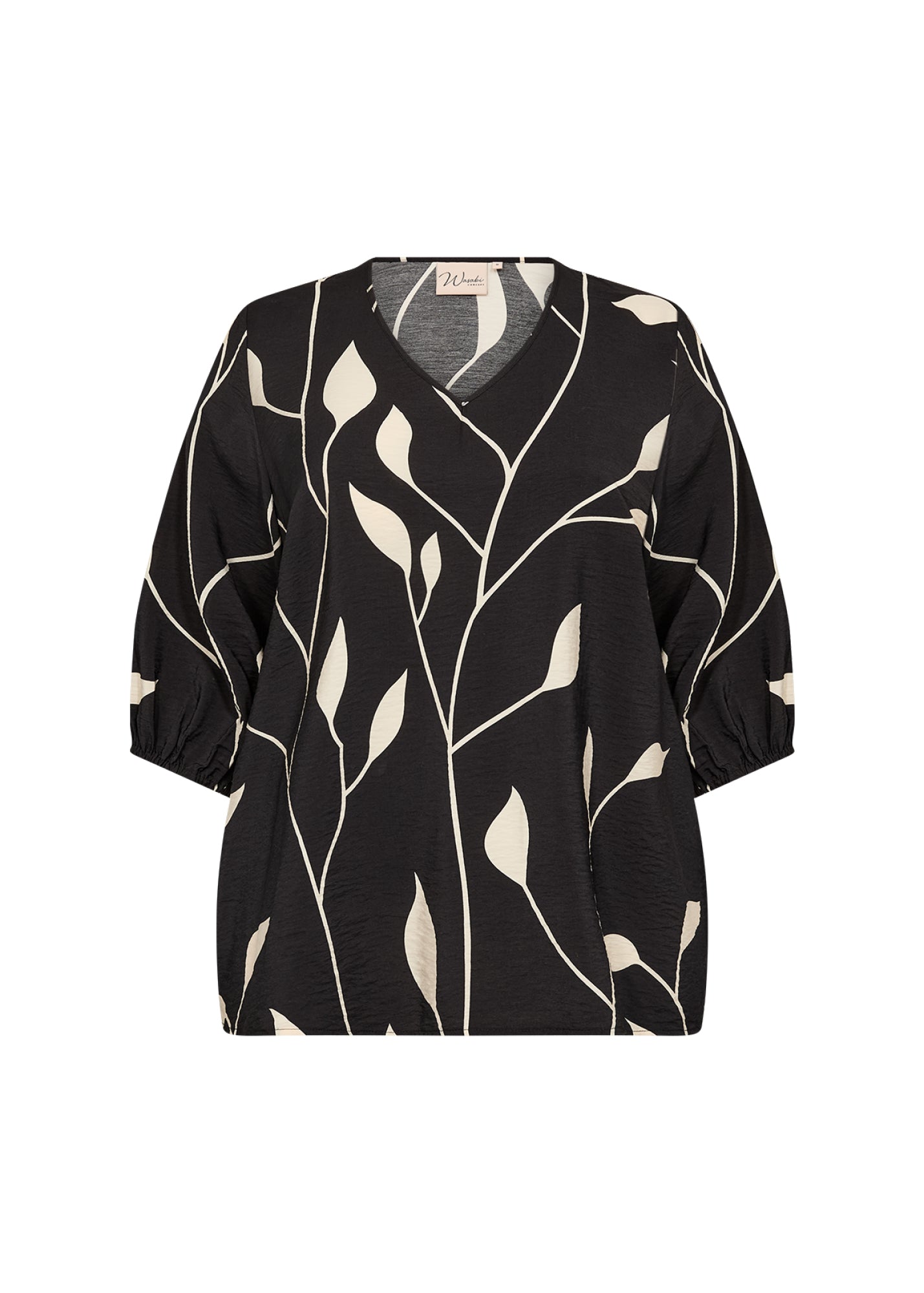 Wasabi Top Nelly Zwart - OAK Fashion Noordwolde