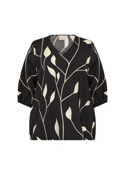 Wasabi Top Nelly Zwart - OAK Fashion Noordwolde