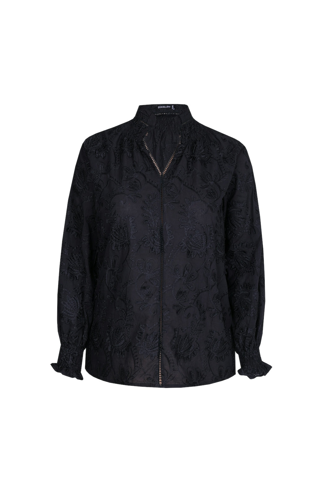 Exxcellent Blouse Emmeline Zwart - OAK Fashion Noordwolde