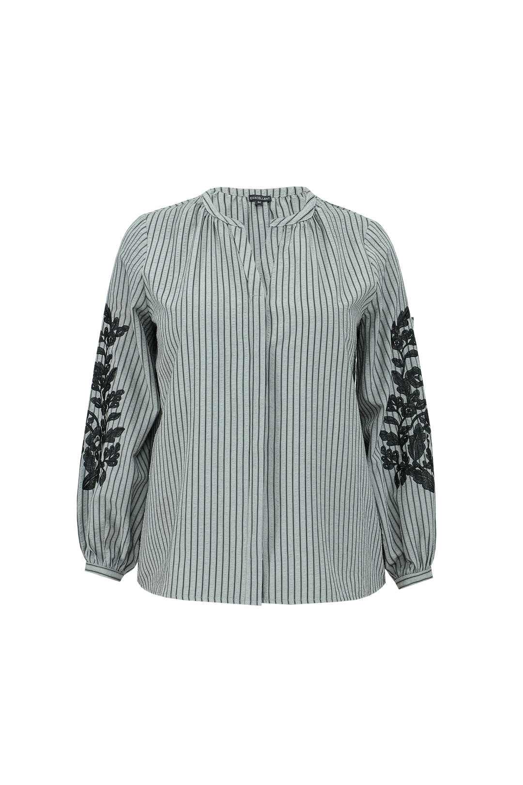 Exxcellent Blouse Roxanne Grijs - OAK Fashion Noordwolde