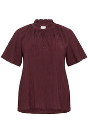 Kaffe Curve Lisana Blouse Fudge - OAK Fashion Noordwolde