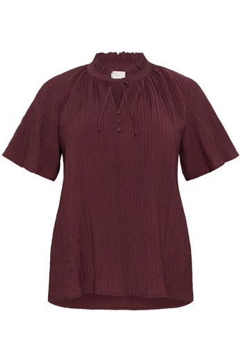 Kaffe Curve Lisana Blouse Fudge - OAK Fashion Noordwolde