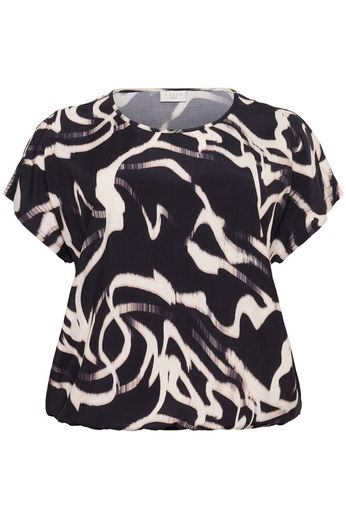 Kaffe Curve Maren Blouse Black/Nature Organic Lines - OAK Fashion Noordwolde