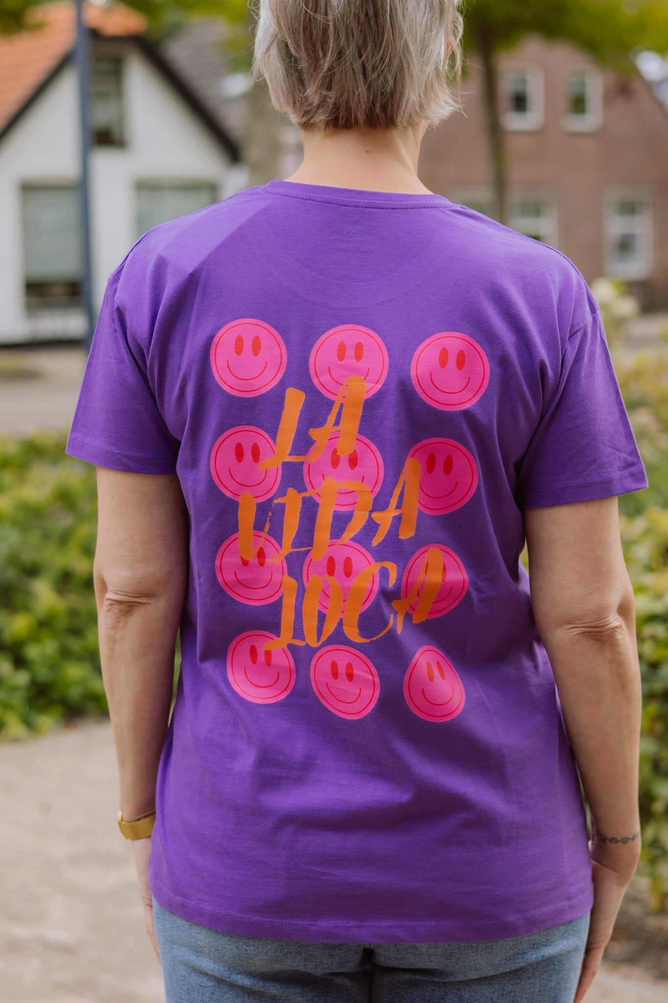 Fleek t shirt La vida Loca Paars - OAK Fashion Noordwolde