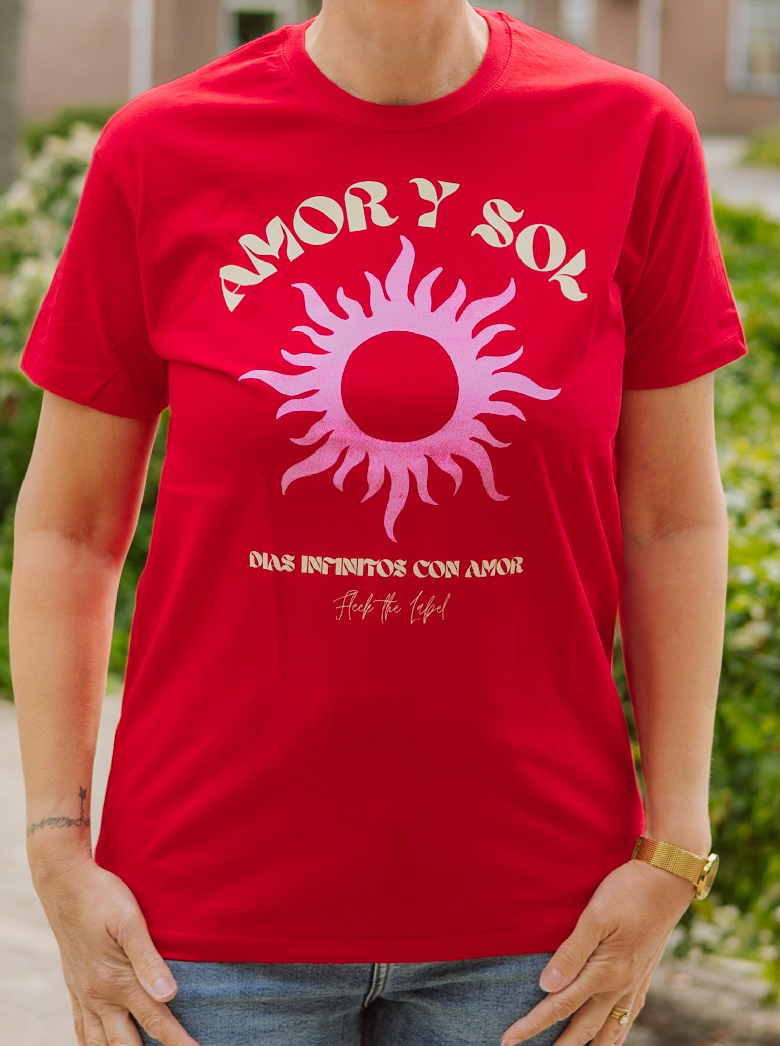 Fleek T-shirt Amor Rood - OAK Fashion Noordwolde