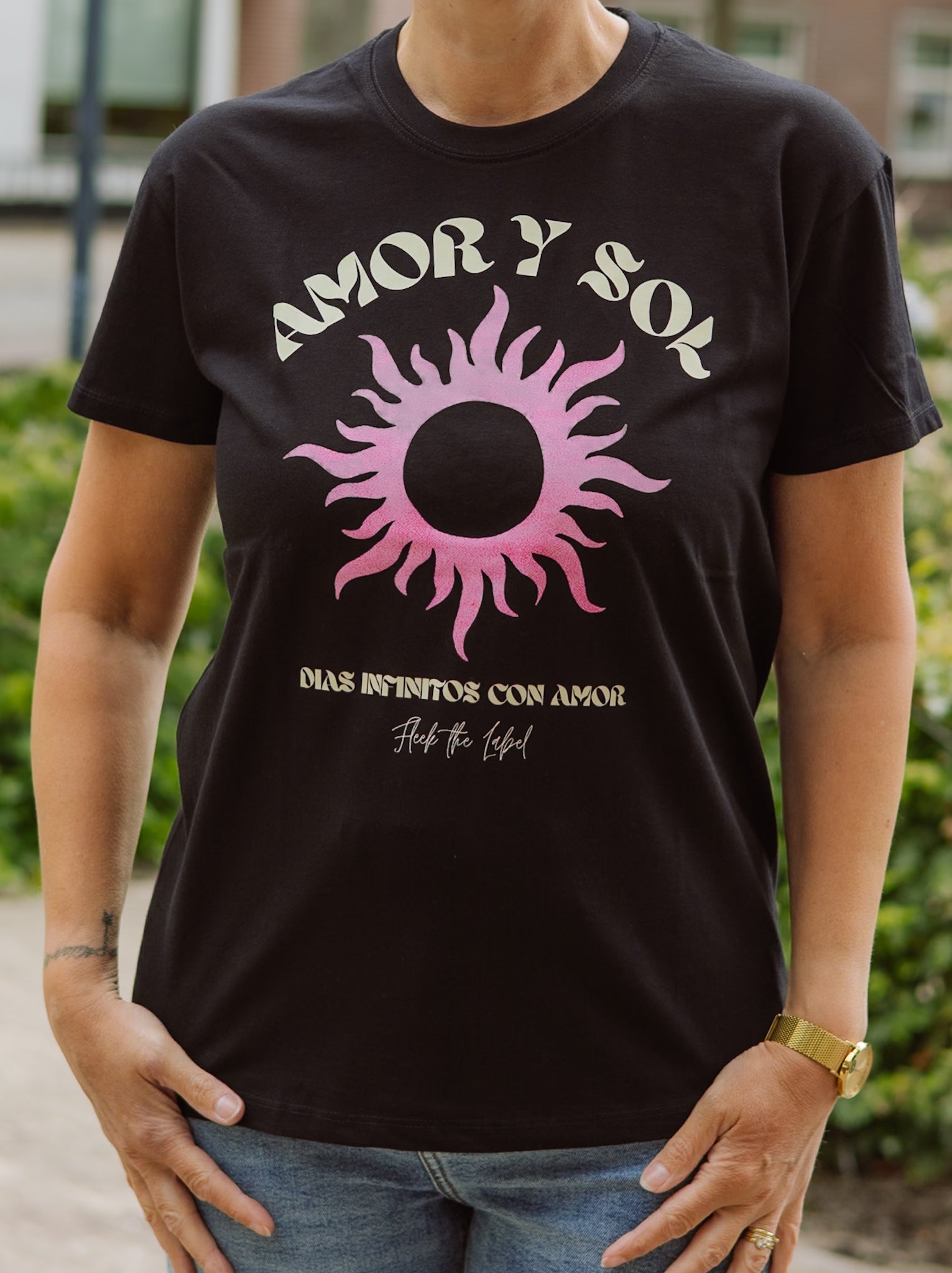 Fleek T-shirt Amor Zwart - OAK Fashion Noordwolde