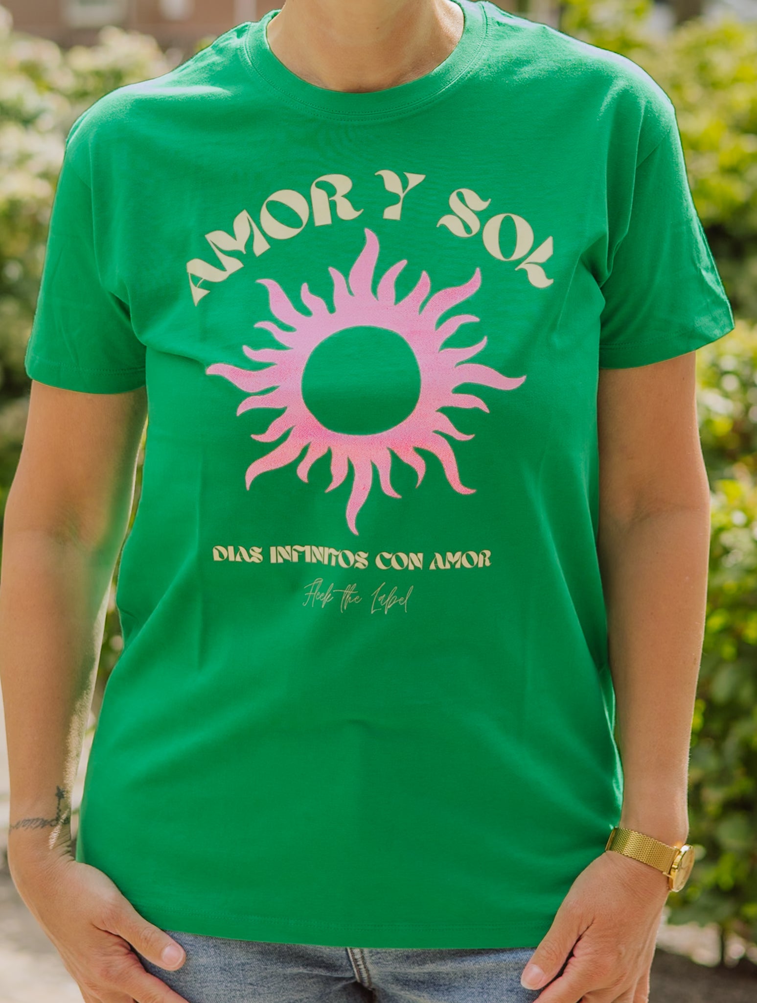 Fleek T-shirt Amor Groen - OAK Fashion Noordwolde