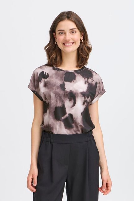 Fransa FRSEEN TEE 1 PUMICESTONE GHOST - OAK Fashion Noordwolde