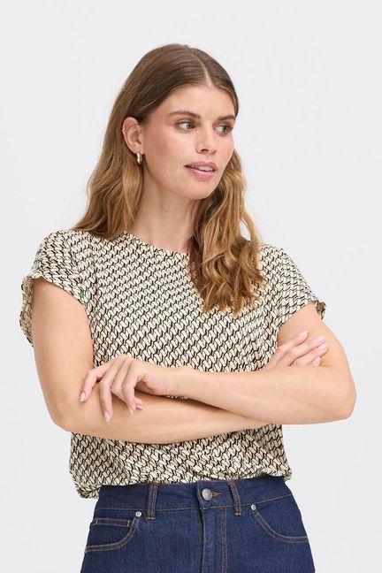 Fransa FRSEEN TEE 1 Feather Grey ART - OAK Fashion Noordwolde