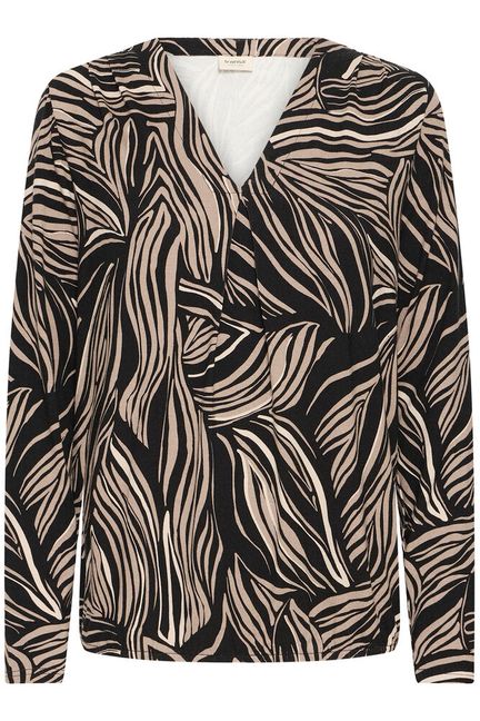 Fransa FRFLORA TEE 5 Black art - OAK Fashion Noordwolde