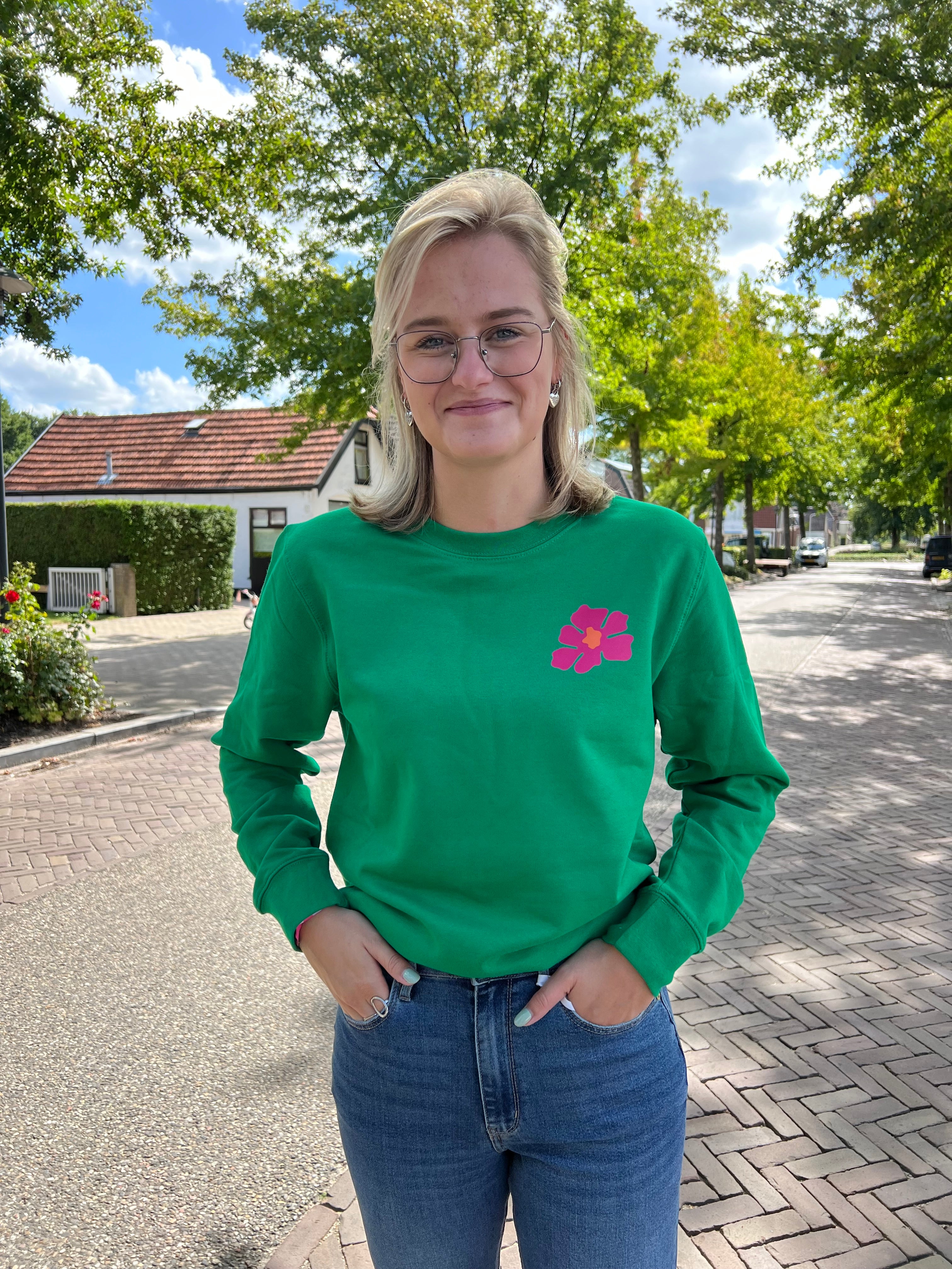 Oak Sweater Love More Groen - OAK Fashion Noordwolde