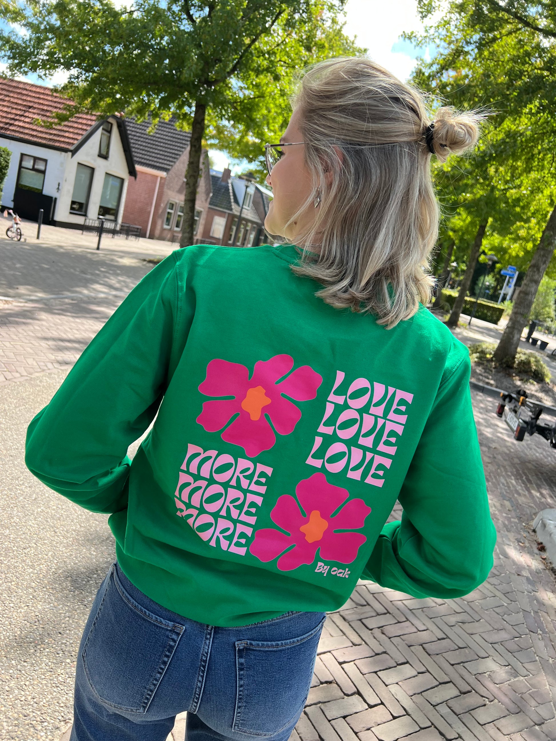 Oak Sweater Love More Groen - OAK Fashion Noordwolde