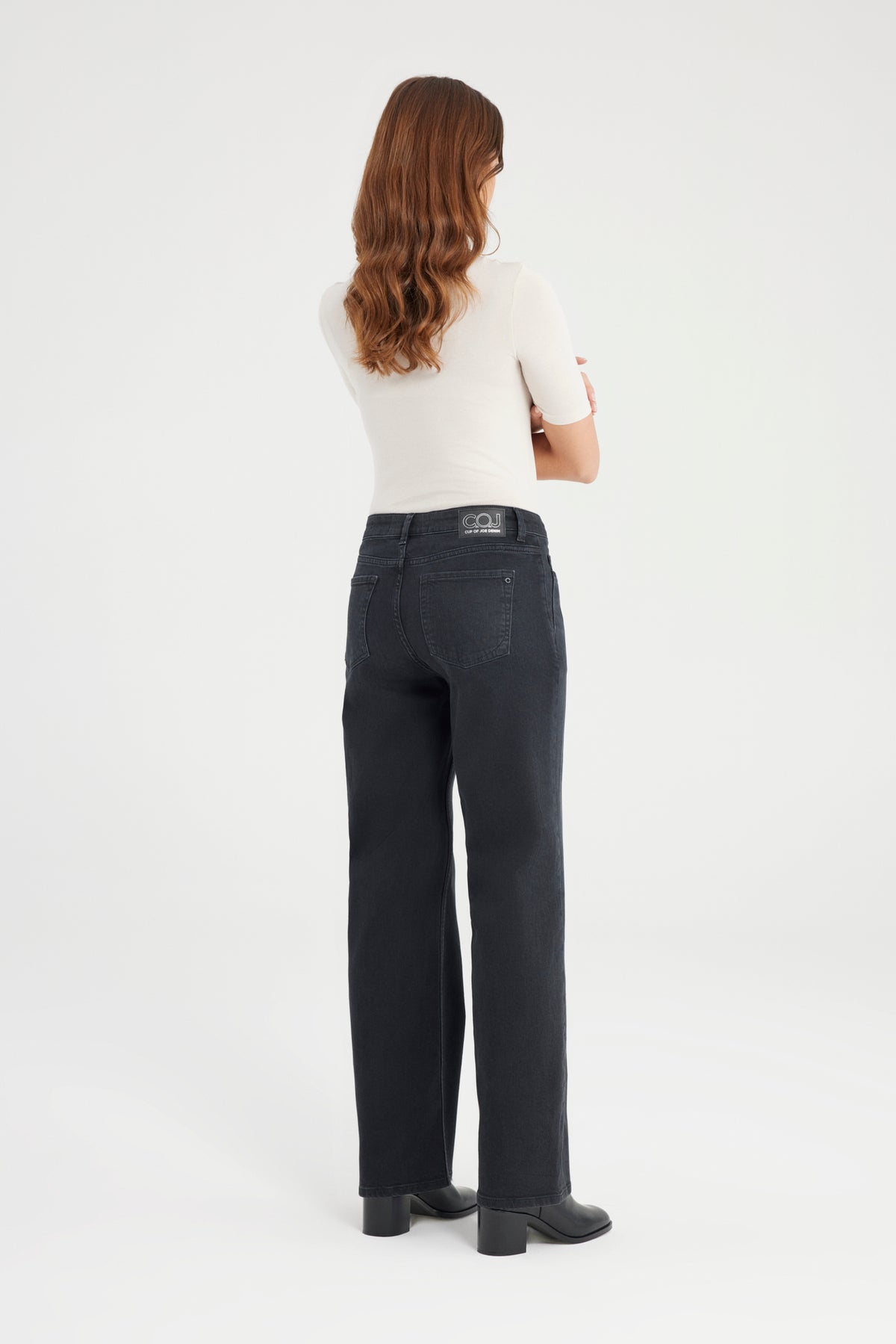 COJ Jeans Jeans Nova Wide Zwart - OAK Fashion Noordwolde