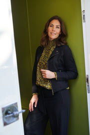 NED Yansel LS-RMJ Suedine Zwart - OAK Fashion Noordwolde