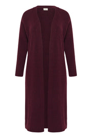 Kaffe Curve KCrinye Long Cardigan Windsor Wine - OAK Fashion Noordwolde