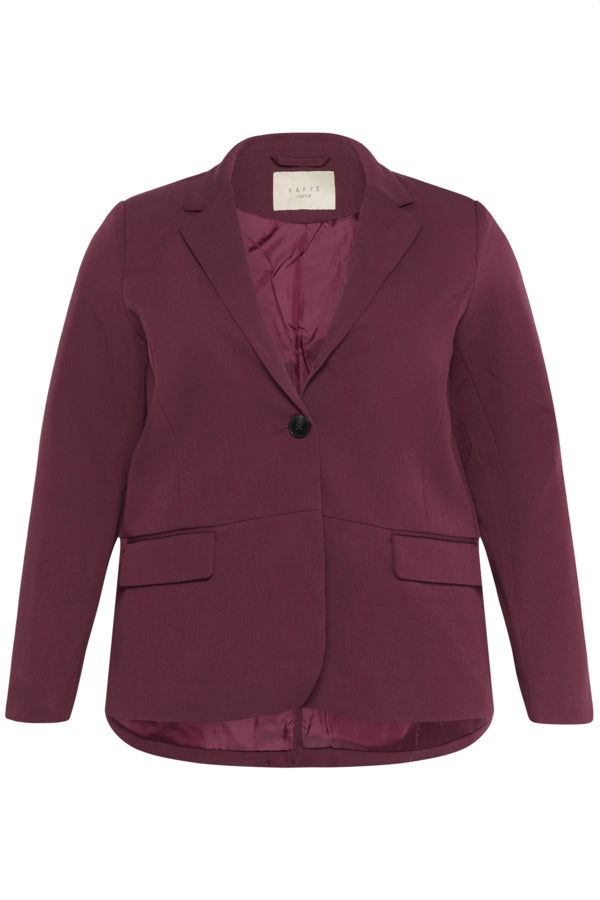 Kaffe Curve Blazer Sakira Windsor Wine - OAK Fashion Noordwolde