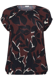 Kaffe Curve KCami Stanley Printed Windsor Wine/Black Flower - OAK Fashion Noordwolde