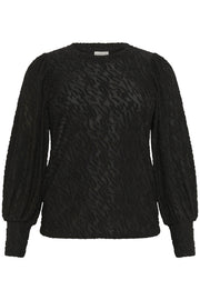 Kaffe Curve KCzarina T-Shirt Black Deep - OAK Fashion Noordwolde