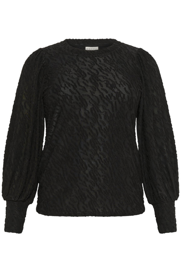 Kaffe Curve KCzarina T-Shirt Black Deep - OAK Fashion Noordwolde