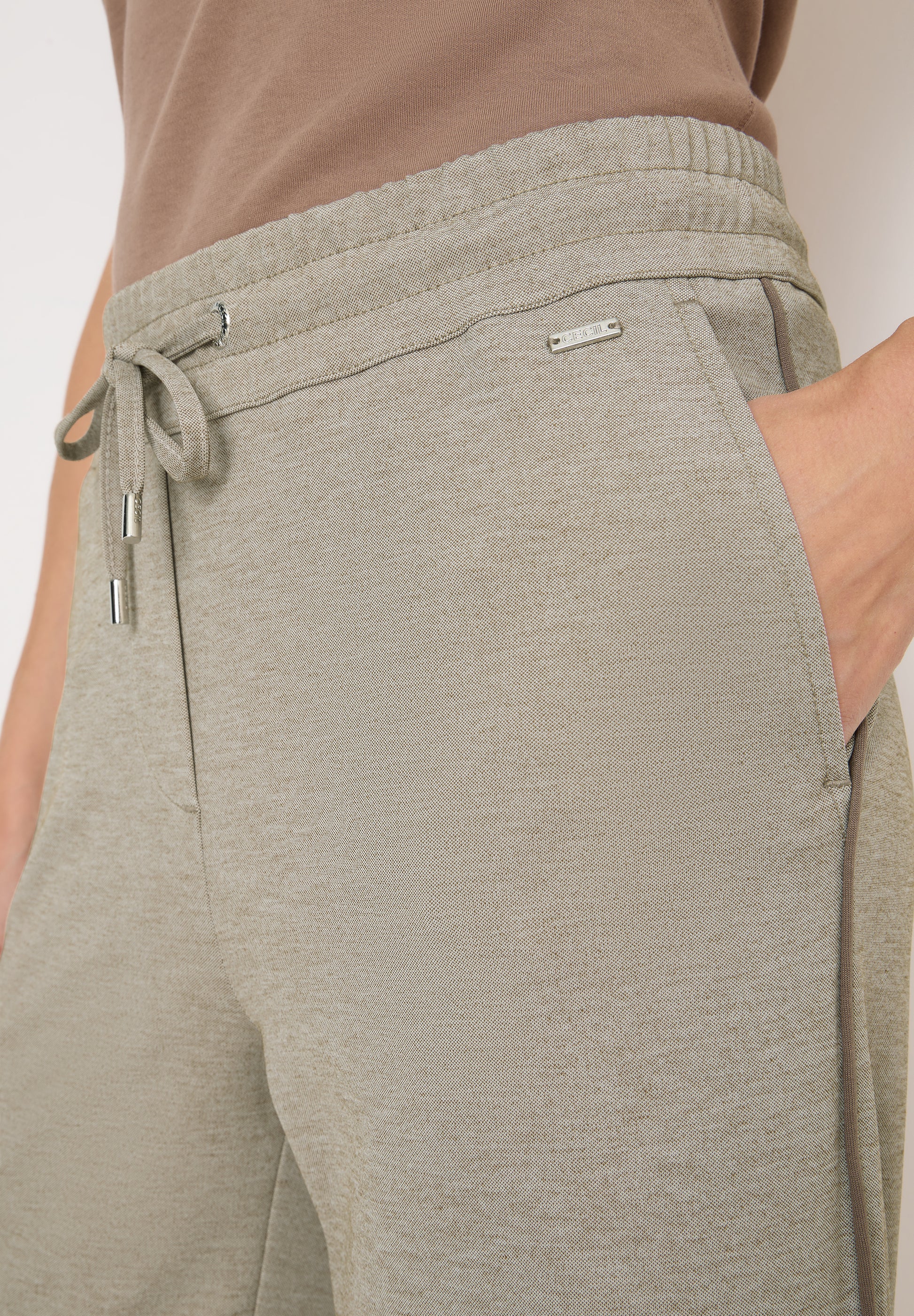 Cecil Pantalon Neele Melange Bruin - OAK Fashion Noordwolde