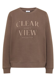 Cecil Sweater Artwork Bruin - OAK Fashion Noordwolde