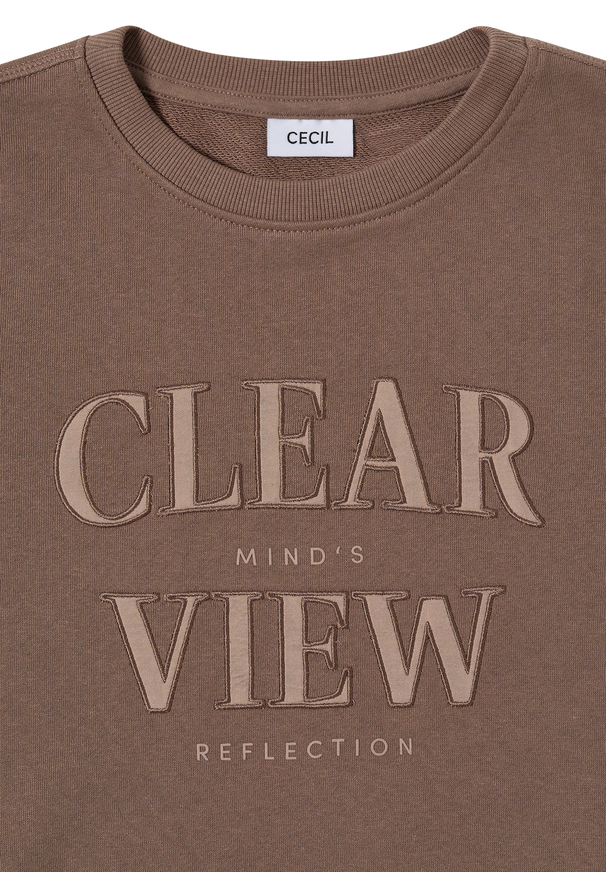 Cecil Sweater Artwork Bruin - OAK Fashion Noordwolde