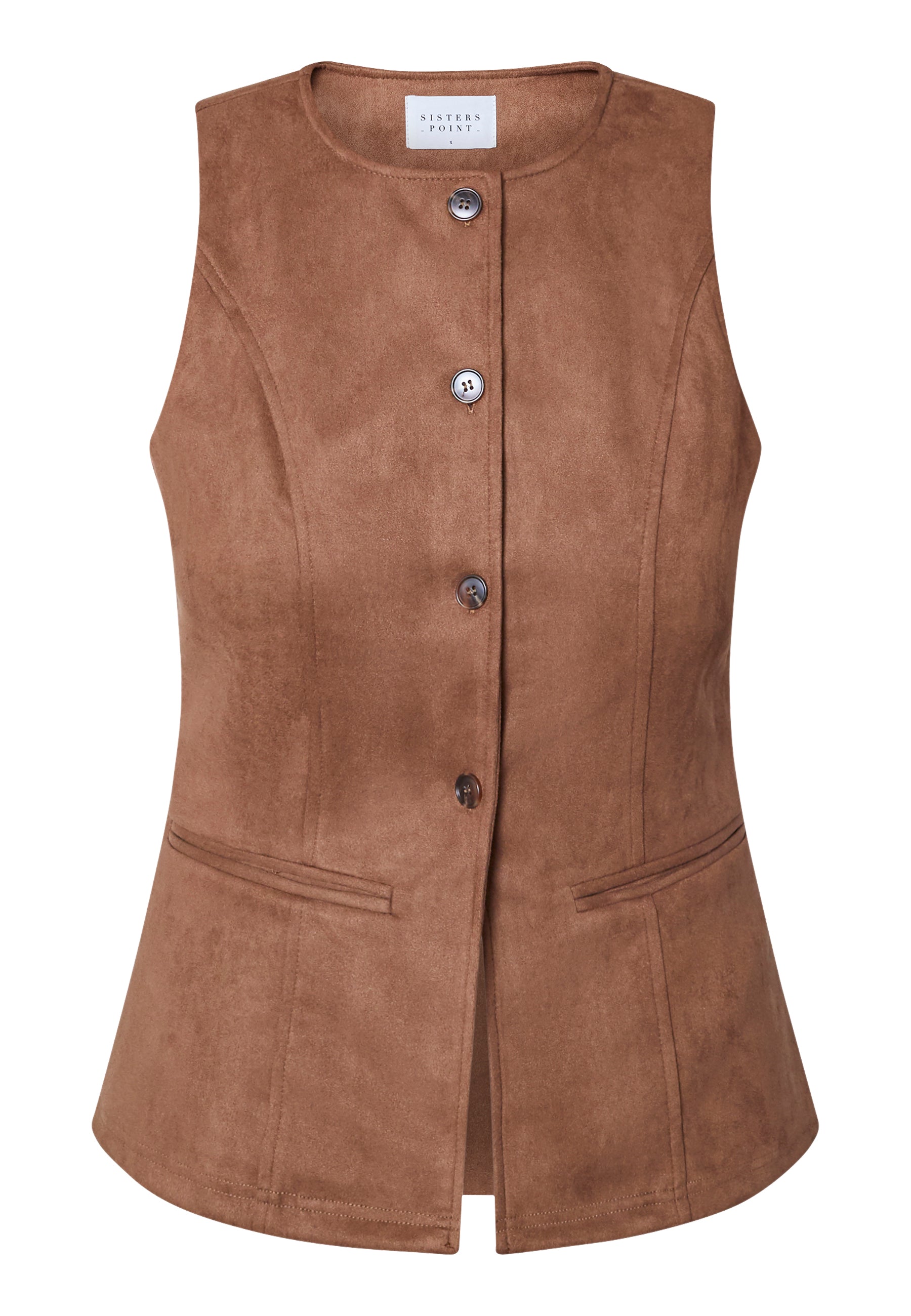 Sisters Point Gilet Velra Bruin - OAK Fashion Noordwolde