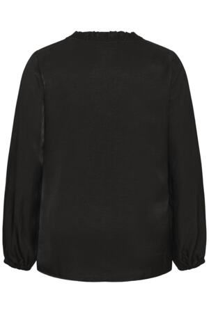 Kaffe Curve KCmilia Blouse Black Deep - OAK Fashion Noordwolde