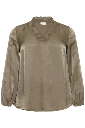Kaffe Curve KCmilia Blouse Morel - OAK Fashion Noordwolde