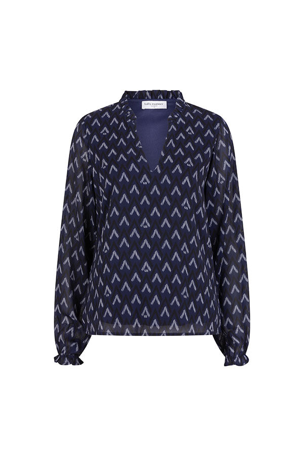 Lofty Manner Blouse Eliza navy - OAK Fashion Noordwolde