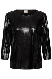 Fransa FRFRANNY TEE 2 BLACK METALLIC - OAK Fashion Noordwolde