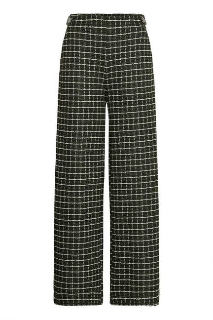 Ichi Pantalon Kate Cloule RIFLE GREEN CHECK - OAK Fashion Noordwolde