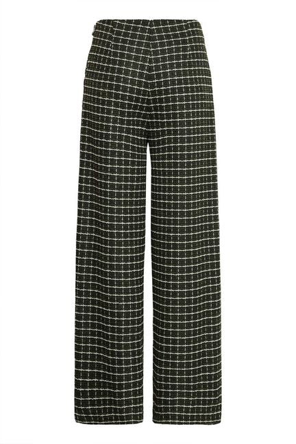 Ichi Pantalon Kate Cloule RIFLE GREEN CHECK - OAK Fashion Noordwolde