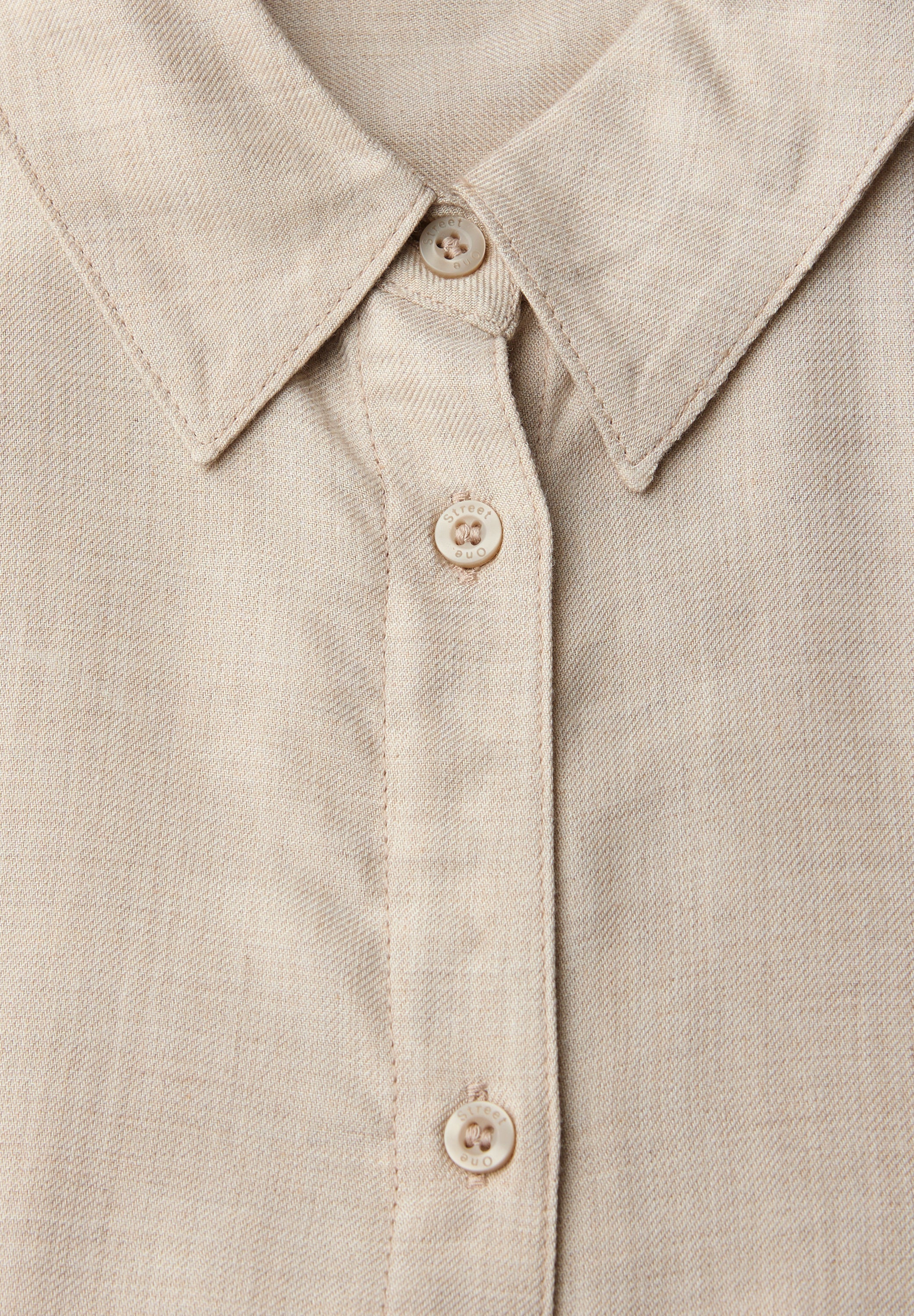 Street One Blouse Melange Bruin - OAK Fashion Noordwolde