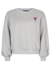 Ydence Sweater Love Letter Grijs - OAK Fashion Noordwolde