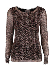 Haily's Mesh Top Valentonia Bruin - OAK Fashion Noordwolde