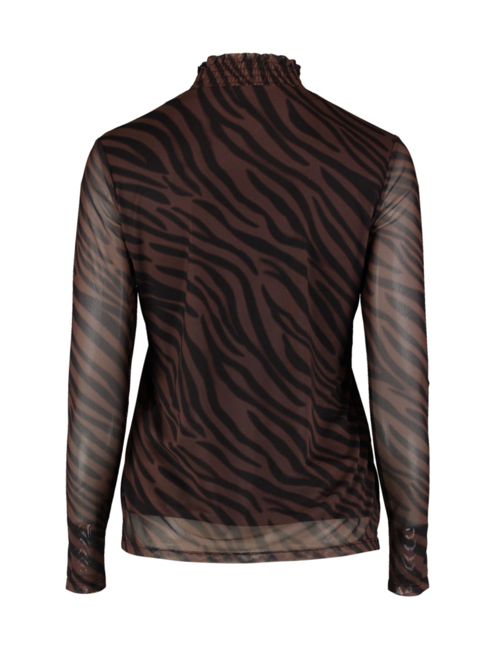 Haily's Mesh Top Zebra Bruin - OAK Fashion Noordwolde