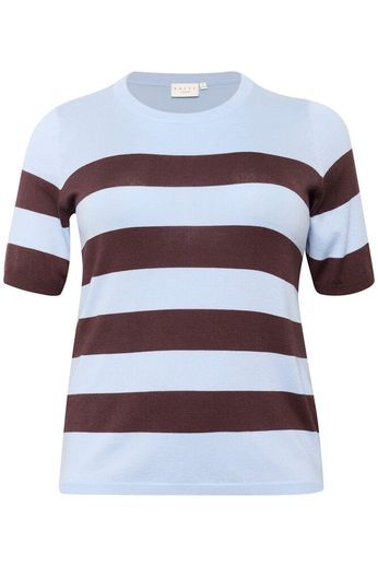 Kaffe Curve Pullover Lizzy Streep Windsurfer / Fudge Wide Stripe - OAK Fashion Noordwolde