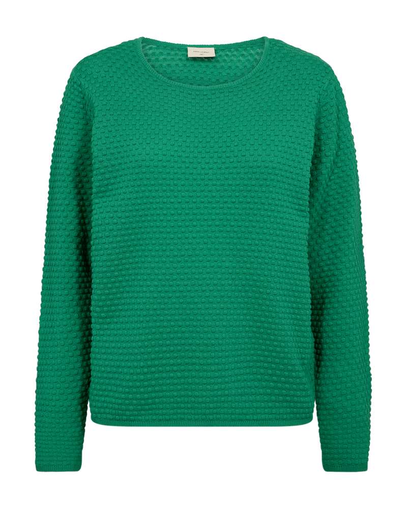 Freequent Pullover Dottie Groen - OAK Fashion Noordwolde