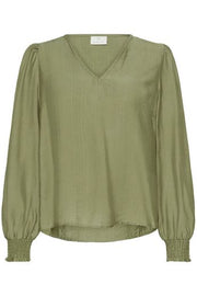 Kaffe Blouse Lufia Dusky Green - OAK Fashion Noordwolde