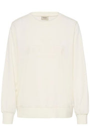 Fransa Sweater Aurora WHISPER WHITE TEXT - OAK Fashion Noordwolde