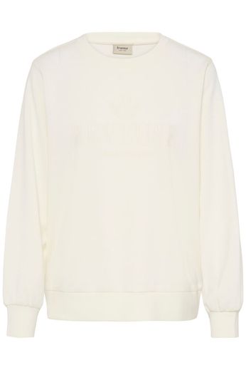Fransa Sweater Aurora WHISPER WHITE TEXT - OAK Fashion Noordwolde