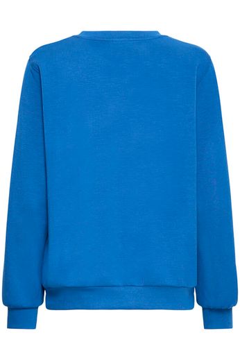Fransa Sweater Aurora TRUE BLUE TEXT - OAK Fashion Noordwolde