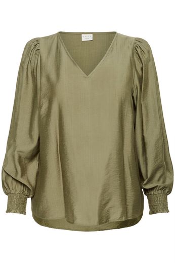 Kaffe Curve Blouse Sofia Dusky Green - OAK Fashion Noordwolde